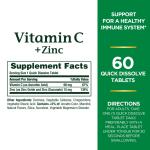 Nature's Bounty Vitamin C + Zinc 60 Tablets