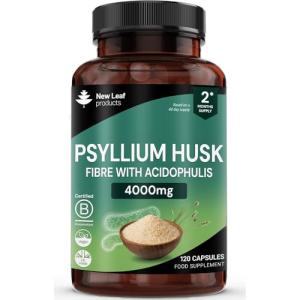High Strength Psyllium Husk Fiber Capsules 4000mg