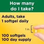 Nature Made Vitamin D3 2000 IU Softgels, 100 Count