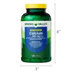 Spring Valley Calcium Softgels, 600 mg, 120 Count
