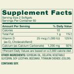 Spring Valley Calcium Softgels, 600 mg, 120 Count