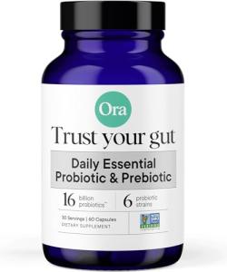 Ora Organic Probiotics with Prebiotics for Digestive Health