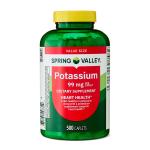 Spring Valley Potassium Caplets, 99 mg, 500 Count