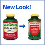 Spring Valley Potassium Caplets, 99 mg, 500 Count