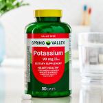 Spring Valley Potassium Caplets, 99 mg, 500 Count