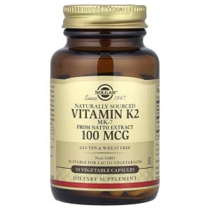 Solgar Vitamin K2 MK7 100mcg Vegetable Capsules