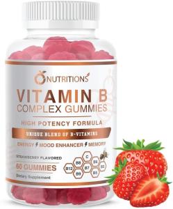 O NUTRITIONS Vegan B Complex Gummies for Energy