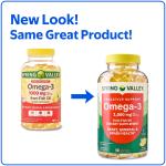 Spring Valley Omega-3 Fish Oil Softgels, 180 Count