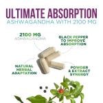 Organic Ashwagandha 1950 MG - Extra Strength Capsules