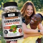 Organic Ashwagandha Capsules with Black Pepper 1300mg