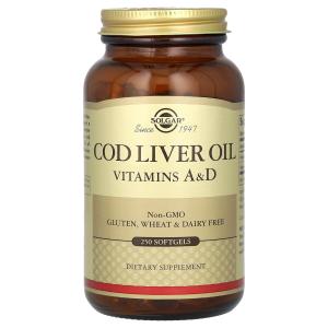 Solgar Cod Liver Oil Softgels for Vitamins A & D