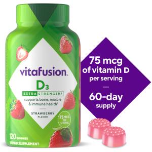 Vitafusion Extra Strength Vitamin D3 Gummies, Strawberry