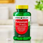 Spring Valley Potassium for Heart Health, 250 Caplets