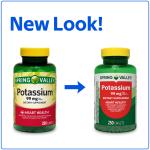 Spring Valley Potassium for Heart Health, 250 Caplets