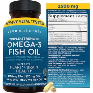 Triple Strength Omega 3 Fish Oil, 180 Softgels
