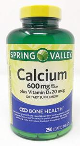 Spring Valley Vitamin D and Calcium Tablets 600mg