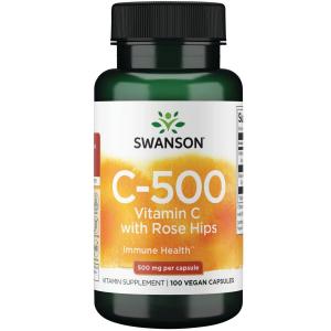 Swanson Vitamin C with Rose Hips, 500 mg