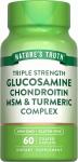 Triple Strength Glucosamine Chondroitin MSM Supplement 60 Caplets