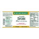 Nature's Bounty Gentle Iron 28 mg, 3-Pack