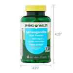 Spring Valley Ashwagandha Root Capsules 500mg, 60 Count