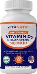 Vitamatic Vitamin D3 50,000 IU - 60 Capsules