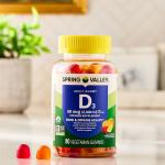 Spring Valley Vitamin D3 Gummies, 2000 IU, 80 Count