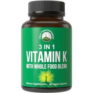 Whole Food Vegan Vitamin K1 & K2 Capsules