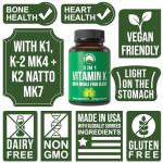 Whole Food Vegan Vitamin K1 & K2 Capsules