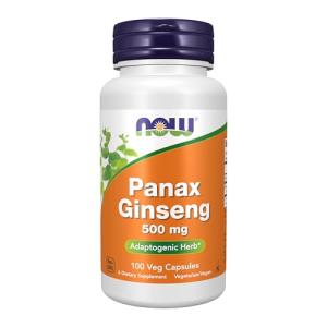 NOW Panax Ginseng 500 mg, 100 Veg Capsules