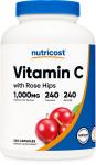 Nutricost Vitamin C with Rose Hips 240 Capsules