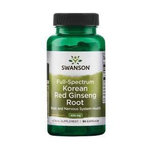 Swanson Korean Red Ginseng Root Capsules, 400 mg