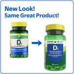 Spring Valley Vitamin D3 Softgels, 2000 IU, 200 Count