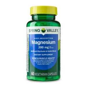 Spring Valley Magnesium Supplements, Unflavored, 60 Capsules