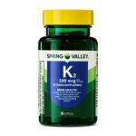 Spring Valley Vitamin K2 Soft Gel Capsules, 100 Mcg