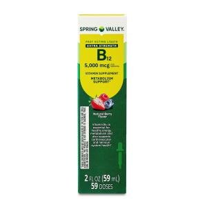 Spring Valley Liquid Vitamin B12 5000mcg Berry