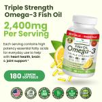 Triple Strength Omega 3 Fish Oil – 2400mg