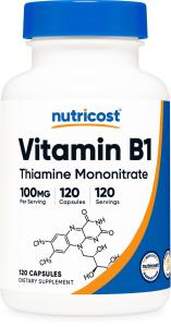 Nutricost Vitamin B1 Thiamin 100mg, 120 Capsules
