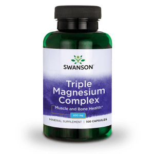 Swanson Triple Magnesium Capsules, 400 mg, 100 Count