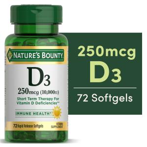 Nature's Bounty Vitamin D3 10,000 IU Softgels