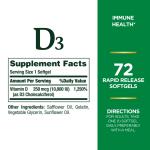 Nature's Bounty Vitamin D3 10,000 IU Softgels