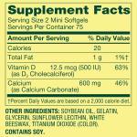 Calcium Plus Vitamin D3 Softgels by Spring Valley