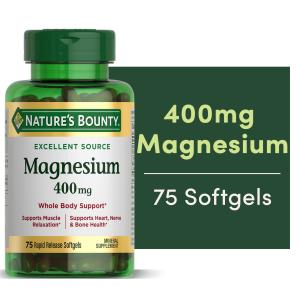 Nature's Bounty Magnesium Softgels 400 Mg, 75 Count