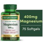 Nature's Bounty Magnesium Softgels 400 Mg, 75 Count