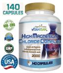 Magnesium Chloride 2000 mg - 280 Capsules (2 Bottles)