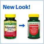 Spring Valley Potassium Caplets for Heart Health, 100 Count