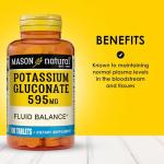 Mason Natural Potassium Gluconate 595 mg 100 Tablets