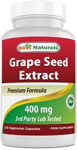 Grape Seed Extract 400 mg Veggie Capsules, 120 Count