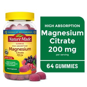 Nature Made Magnesium Citrate Gummies 200 mg, 64 Count