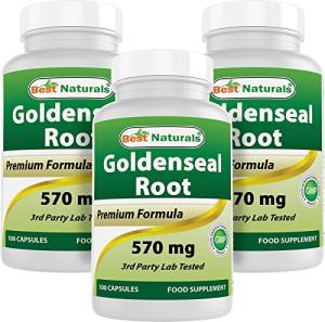 Goldenseal Root 570 mg, 100 Capsules, 3 Pack