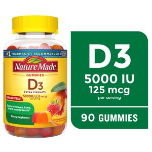 Nature Made Extra Strength Vitamin D3 Gummies, 90 Count